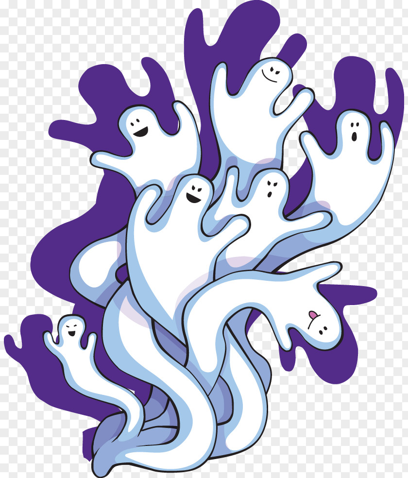 Vector Ghost Cartoon Poster Wall Decal Zazzle PNG