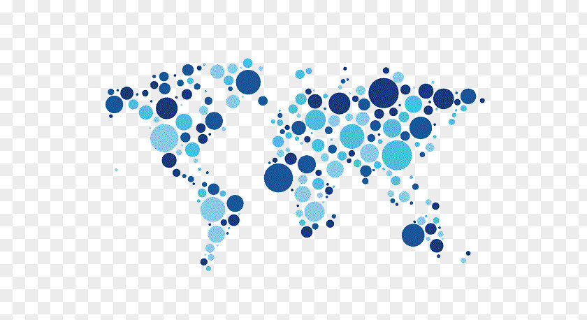 World Map Dot Distribution PNG