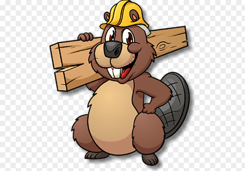 Beaver Cute Worker Cartoon Clip Art PNG