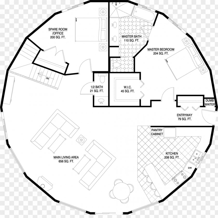 House Plan Floor Interior Design Services Monolithic Dome PNG