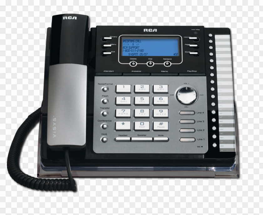 ID Telephone Home & Business Phones Answering Machines Speakerphone Handset PNG