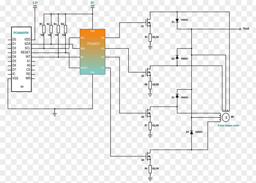 Local Ic Stepper Motor Driver Circuit Diagram Unipolar Schematic PNG