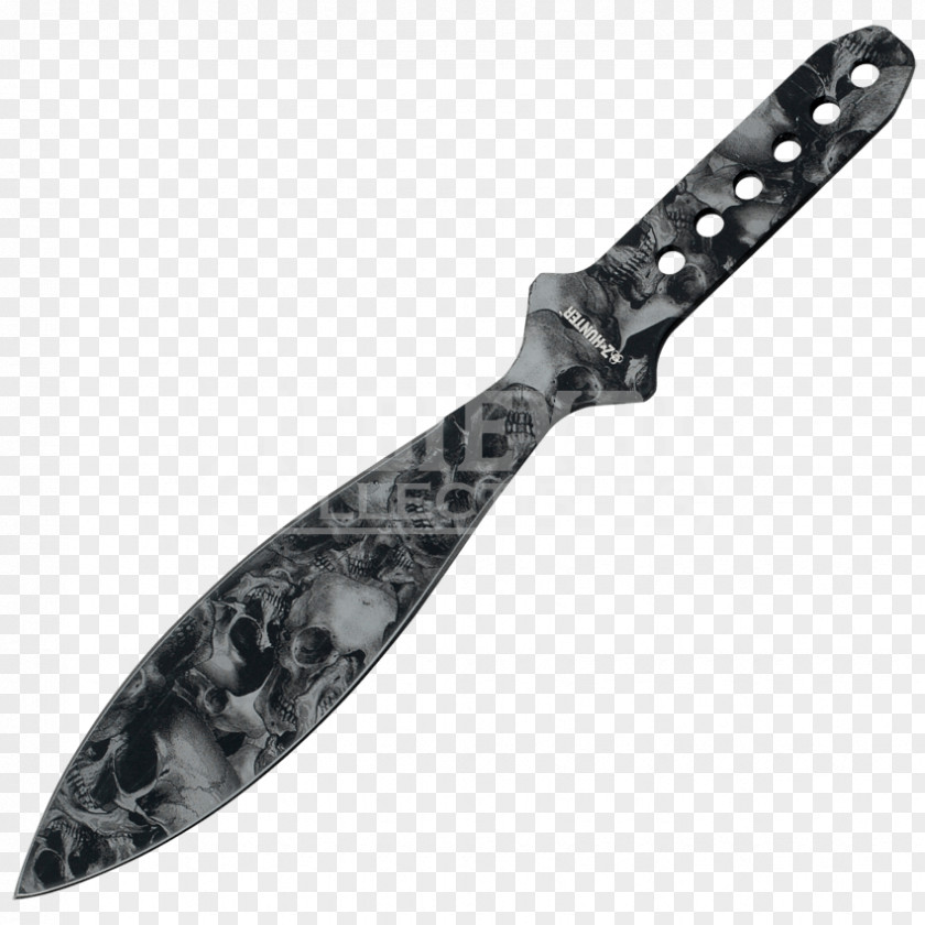 Skull Knife Throwing Blade PNG