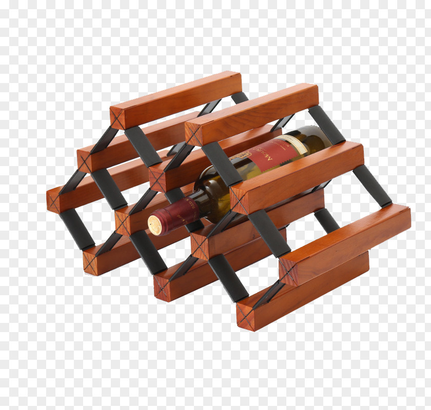 Solid Wood Red Wine Rack Alcoholic Drink PNG