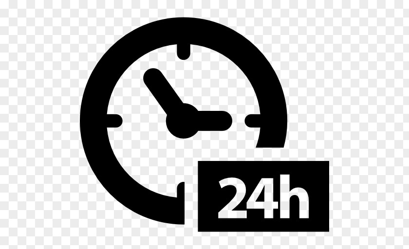 24h 24-hour Clock Symbol Download Clip Art PNG
