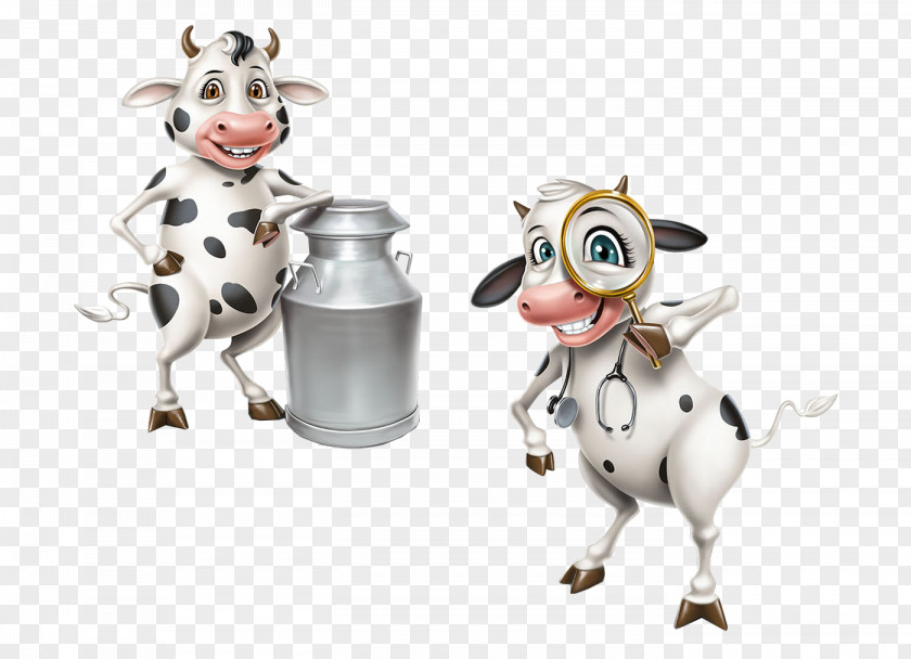 Creative Cow Cartoons Cattle Milk PNG