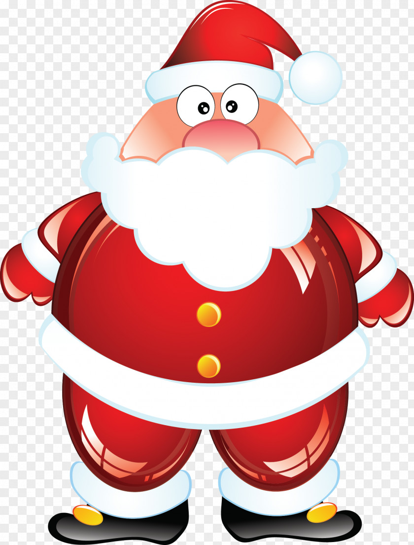 Santa Red Sticker Tag Vector Humour Illustration PNG