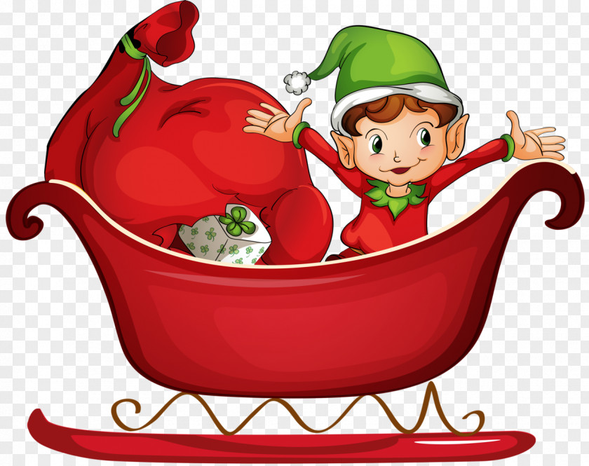 Sled Background Santa Claus Christmas Elf Vector Graphics Day Stock Photography PNG