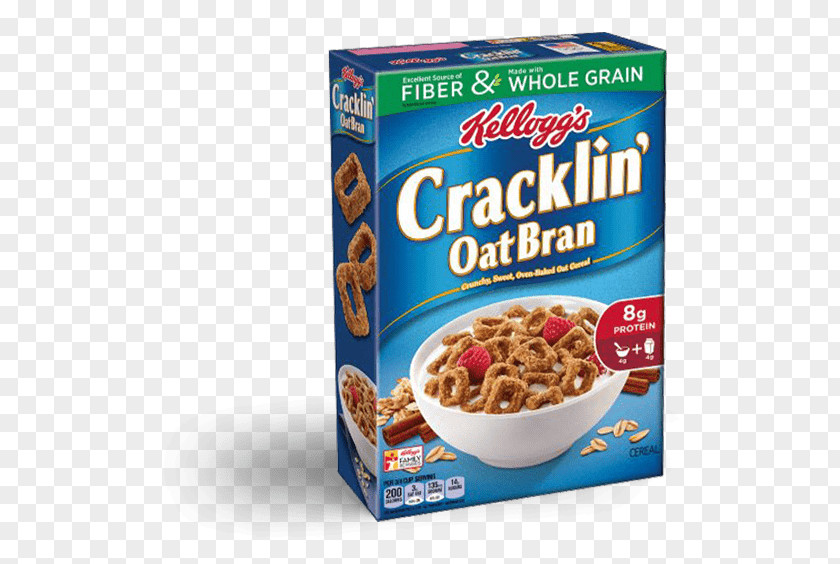 Breakfast Kellogg's Cracklin' Oat Bran Cereal PNG