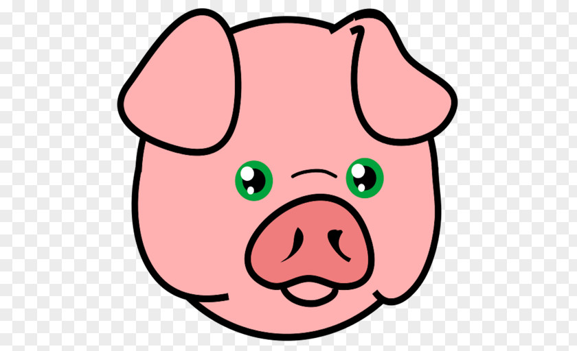 Cheek Nose Pink Snout Cartoon Head Suidae PNG