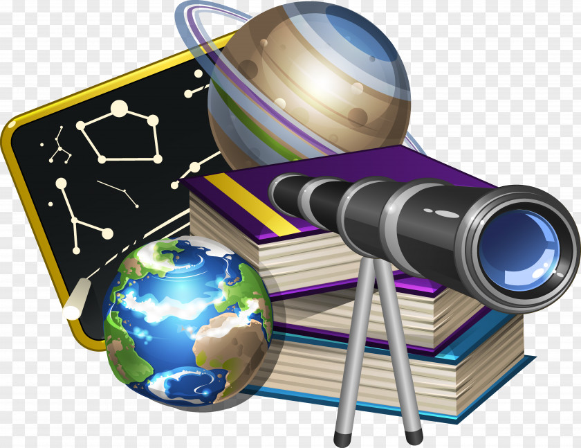 Books And Binoculars Euclidean Vector Astronomy Icon PNG