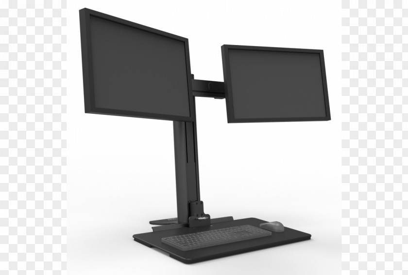 Computer Monitors Sit-stand Desk Workstation Sitting PNG