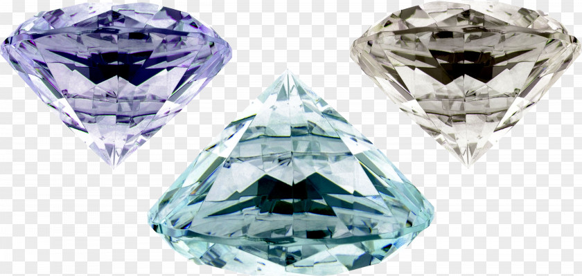 Three-color Beautiful Diamond Material Without Matting Gemstone PNG