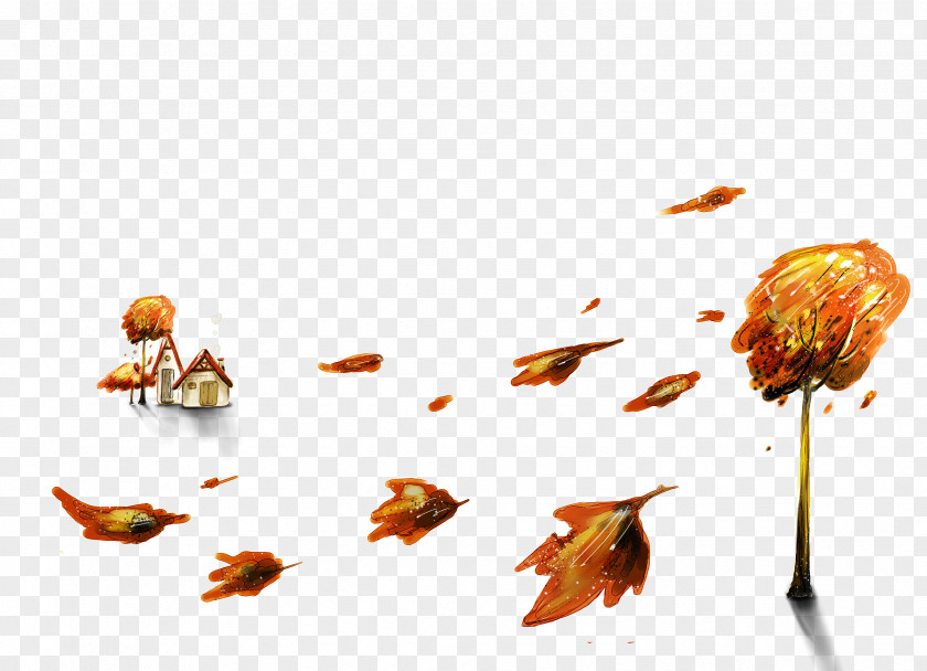 Autumn Leaves High-definition Television 4K Resolution Illustration PNG