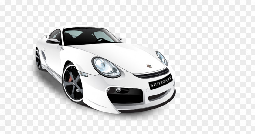White Porsche Car PNG