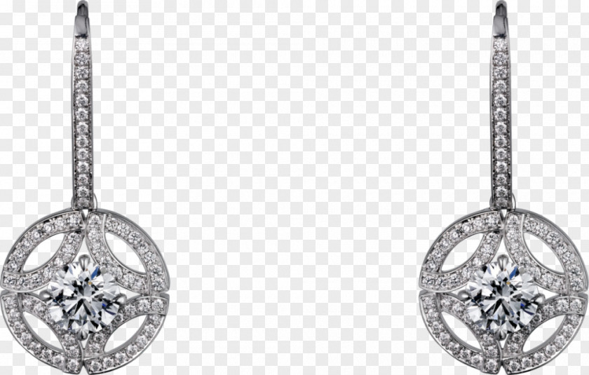 Cartier Platinum Earrings Asia Earring Jewellery Diamond Brilliant PNG