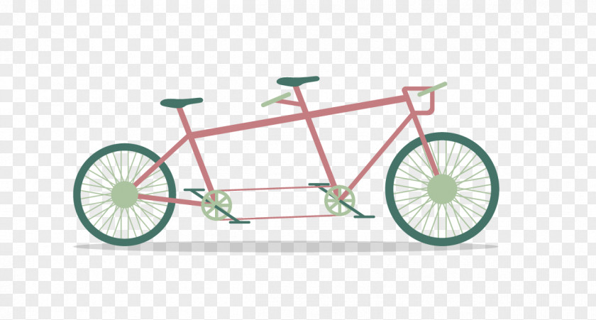 Cartoon Bicycle Tandem Cycling PNG