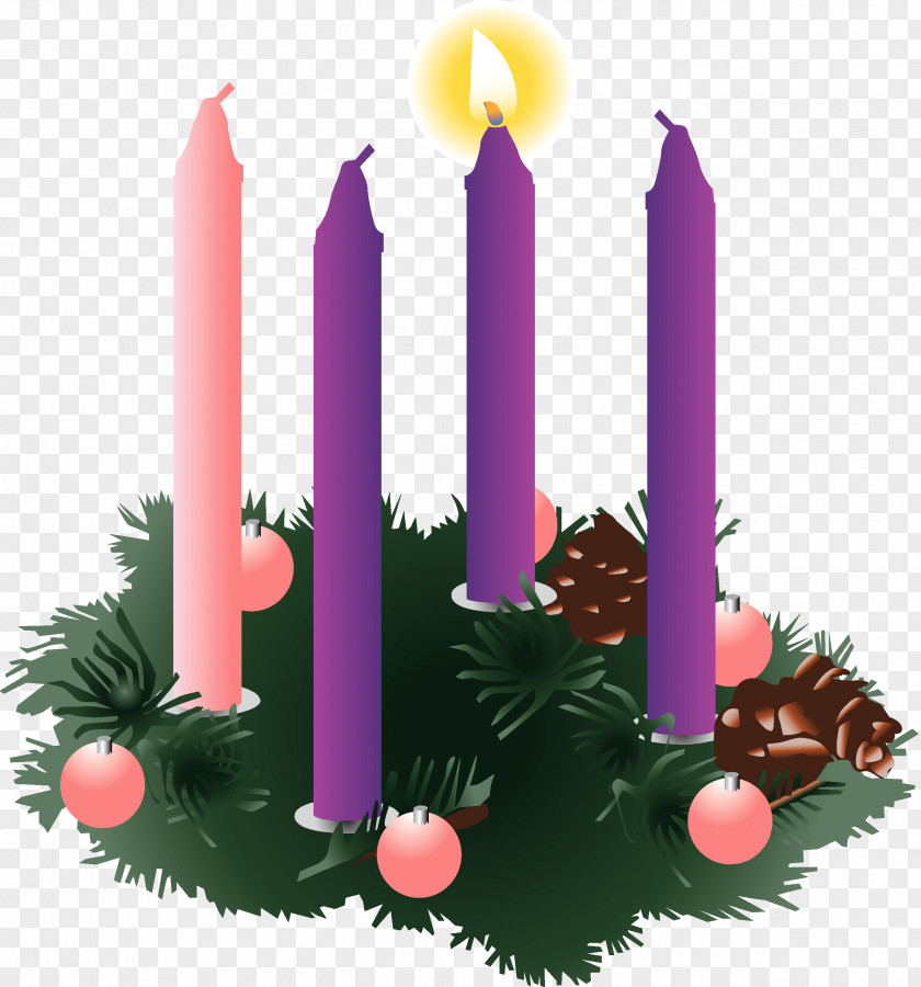 First Advent Wreath Sunday Candle PNG