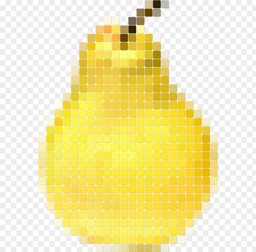 Mosaic Pear Fruit Pixel PNG
