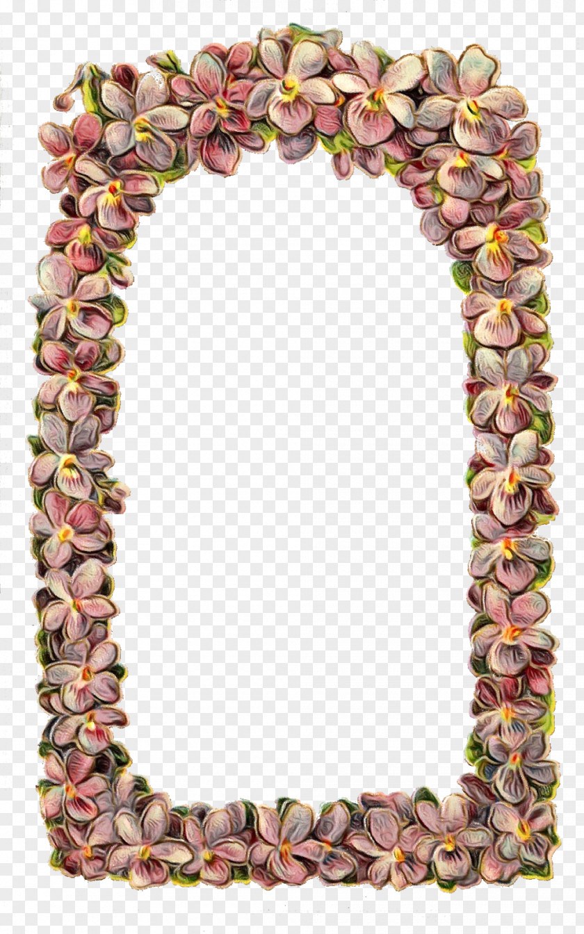 Oval Lei Background Design Frame PNG