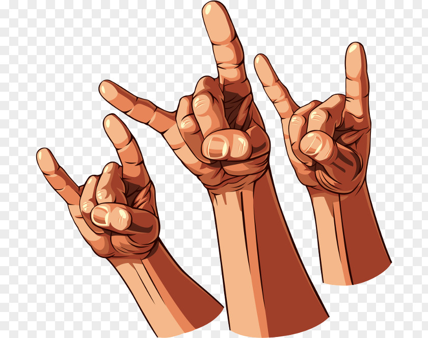 Rock Sign Of The Horns Heavy Metal And Roll Royalty-free PNG