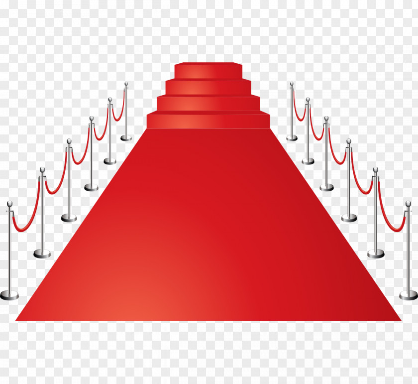 Vector Red Carpet Stairs Fence Euclidean PNG