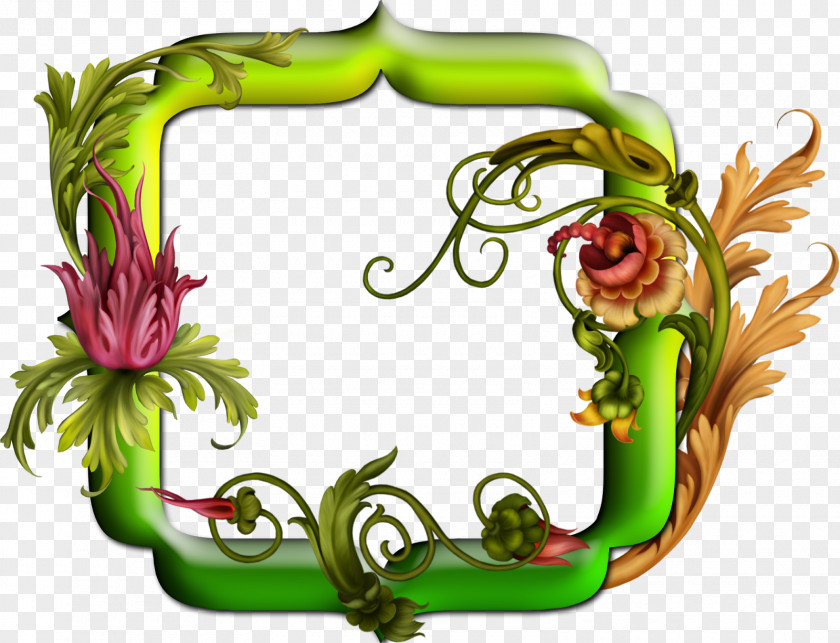Floral Design Flower Picture Frames Image PNG
