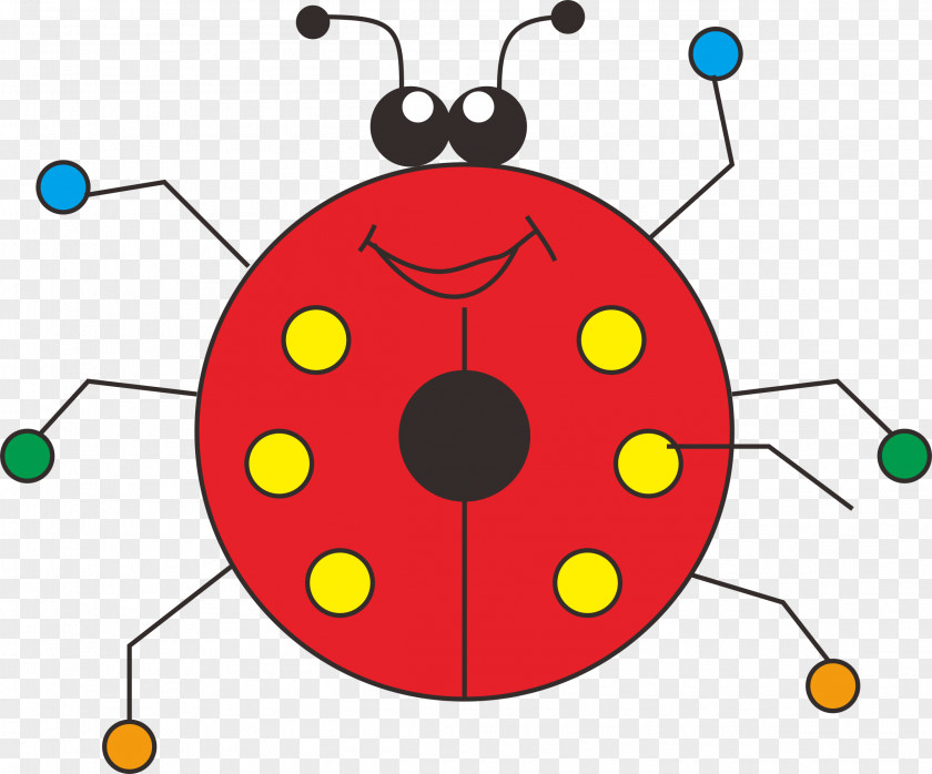 Cartoon Ladybug Ladybird Circle Illustration PNG