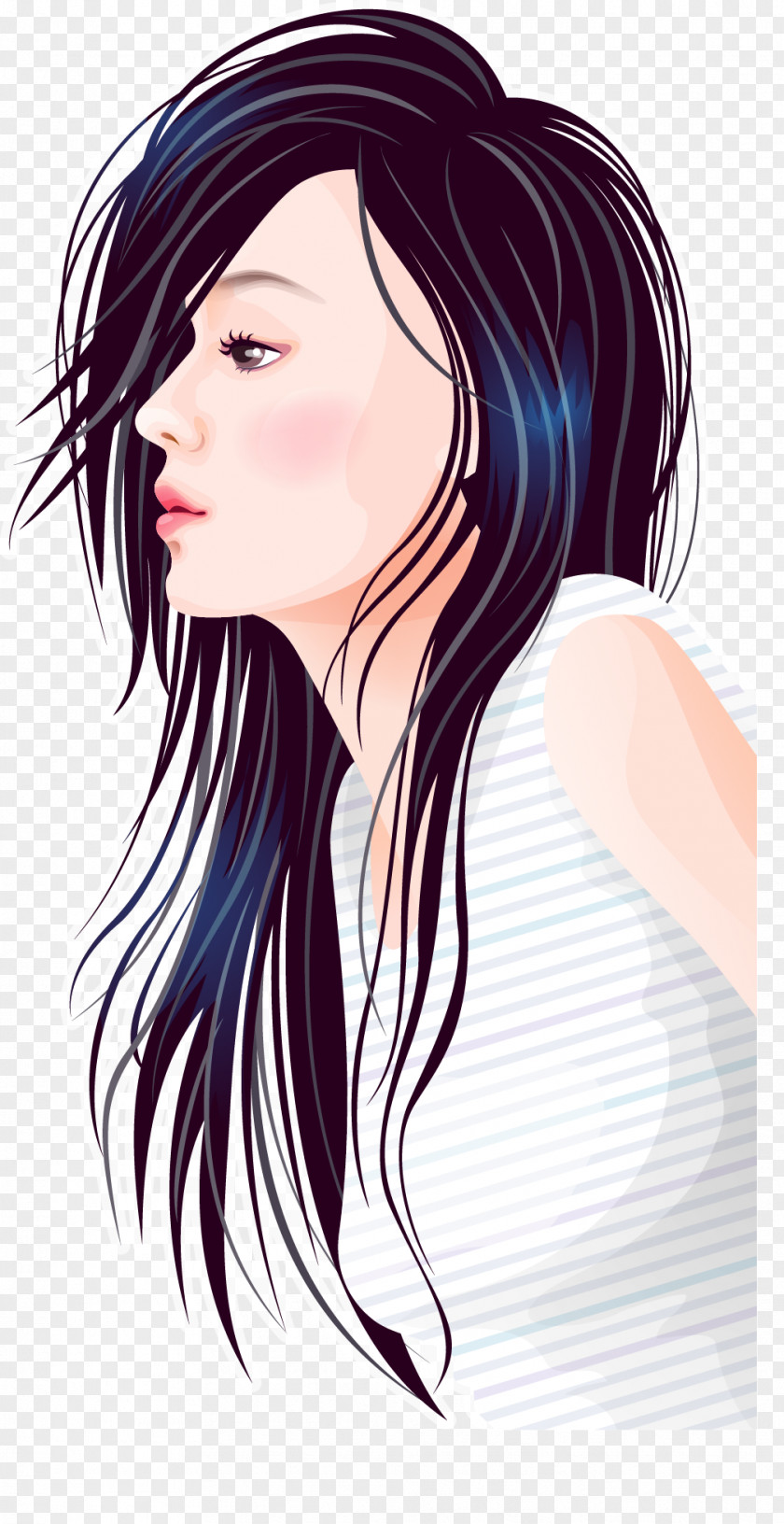 Face Avatar Woman Illustration PNG Illustration, Cool girl clipart PNG