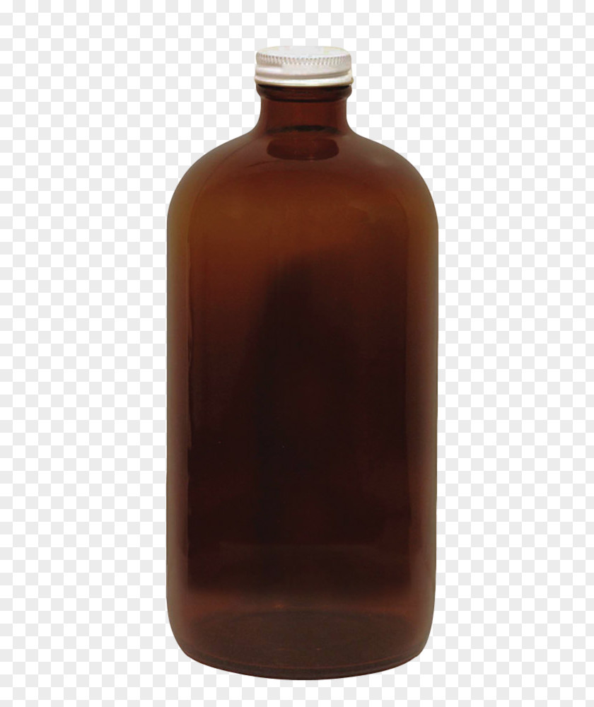 Glass Bottle Caramel Color Brown Liquid PNG