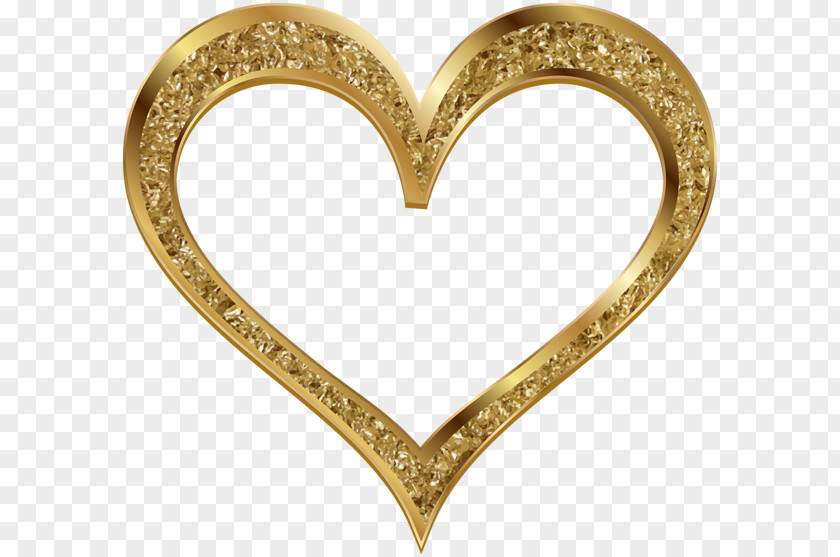 Heart Gold Clip Art PNG