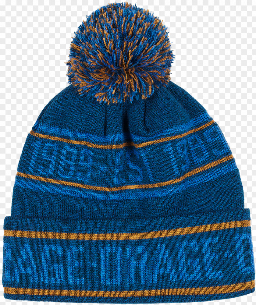 Beanie Knit Cap Cobalt Blue Woolen PNG