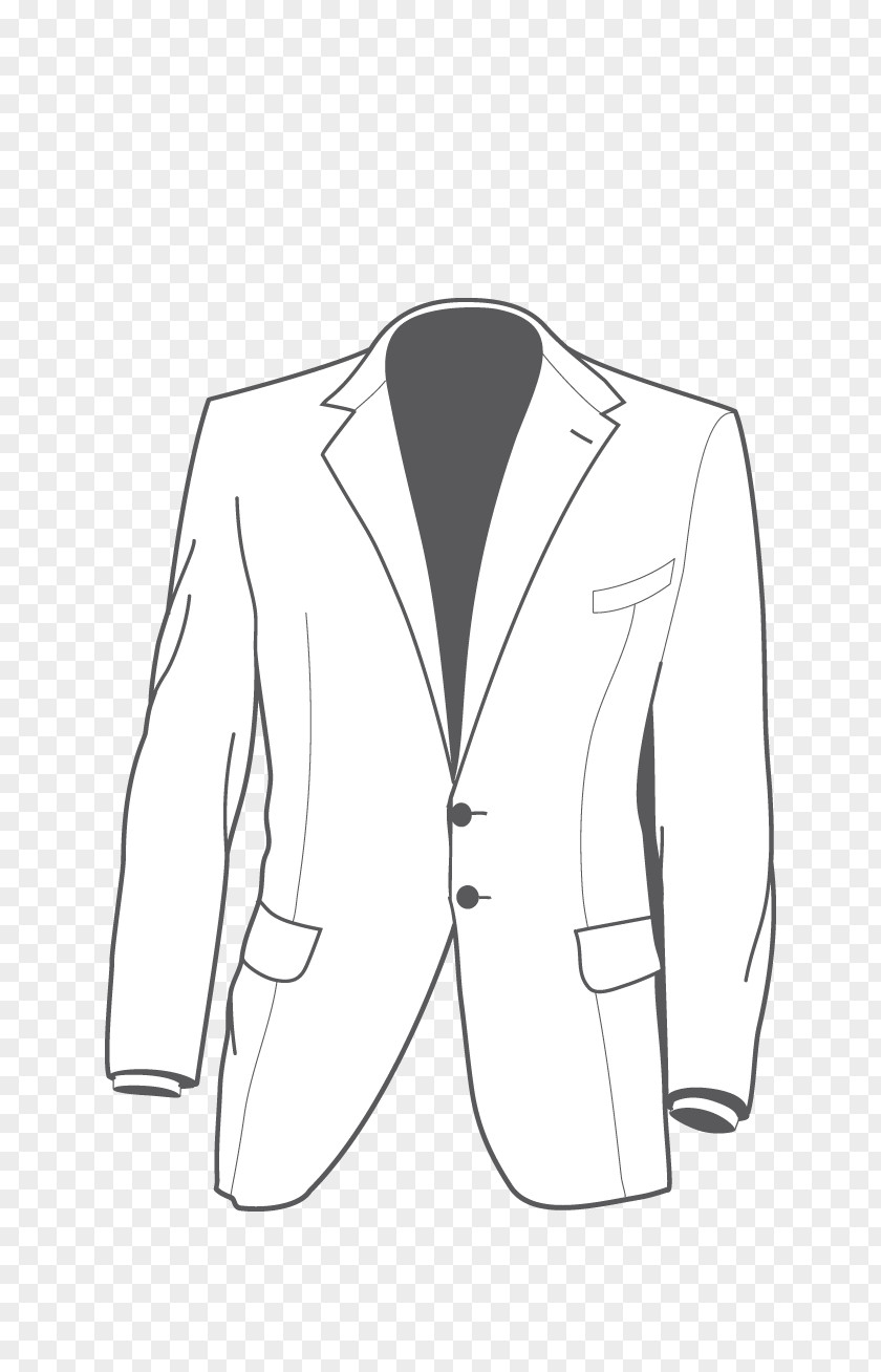 Black Suit Blazer White Sleeve PNG