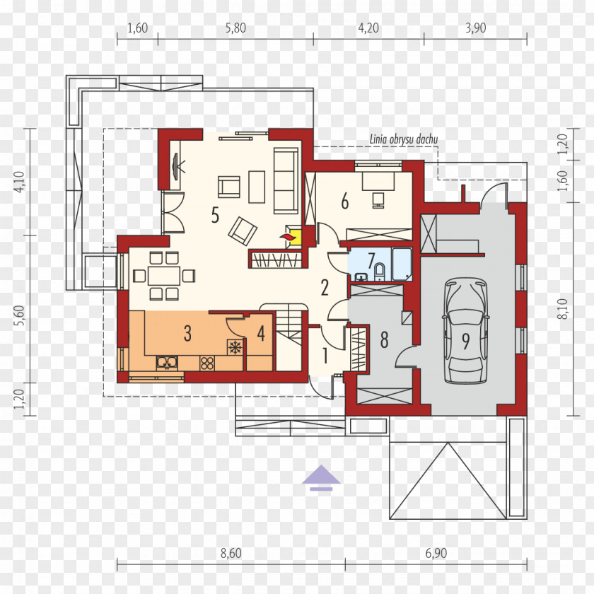 House Floor Plan Rzut Projekt Architecture PNG