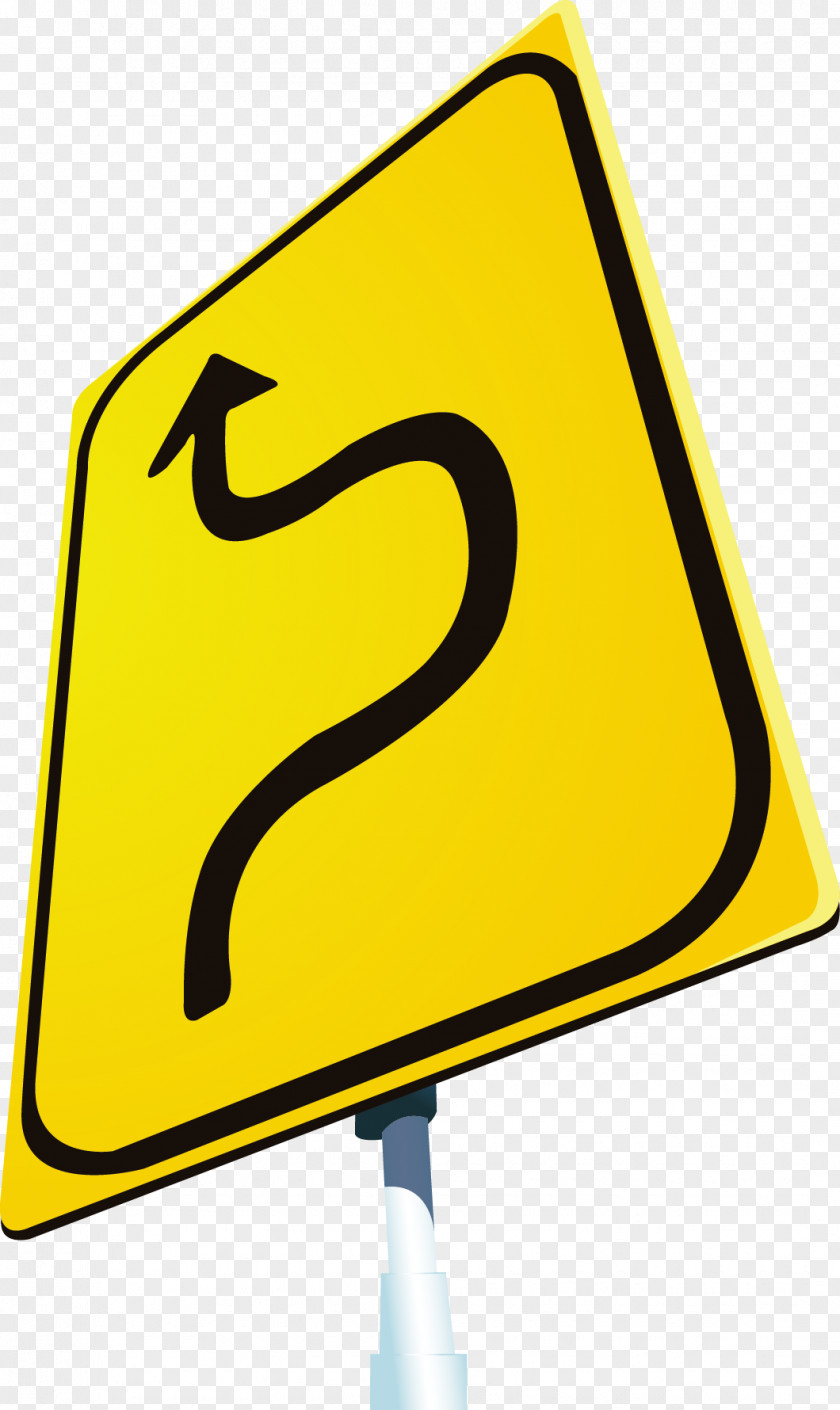 Snake Road Sign Element Traffic Yellow Euclidean Vector PNG