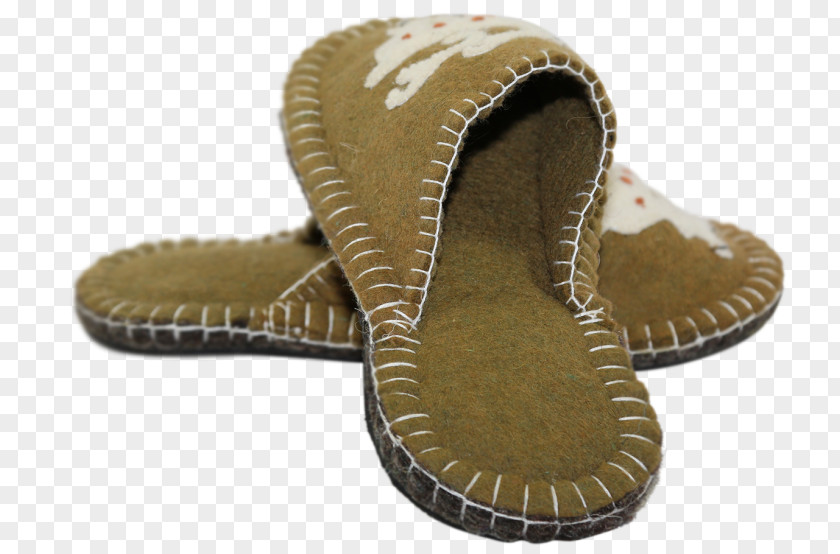 Zebu Slipper Felt Wool PNG