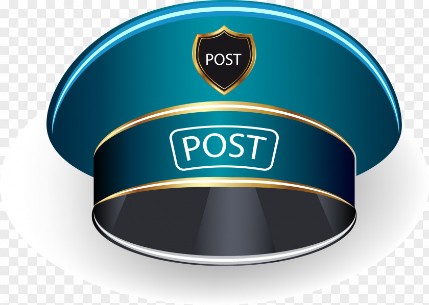 Blue Police Hat 3D Computer Graphics Icon PNG
