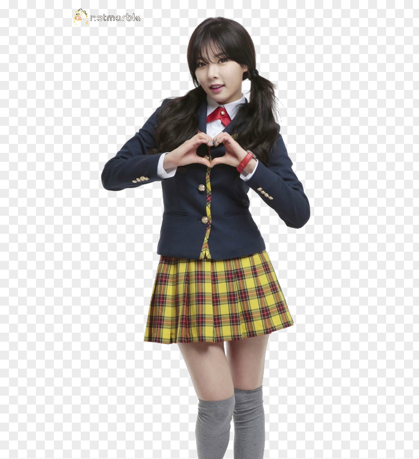 明星 Hyuna South Korea K-pop School Uniform Female PNG