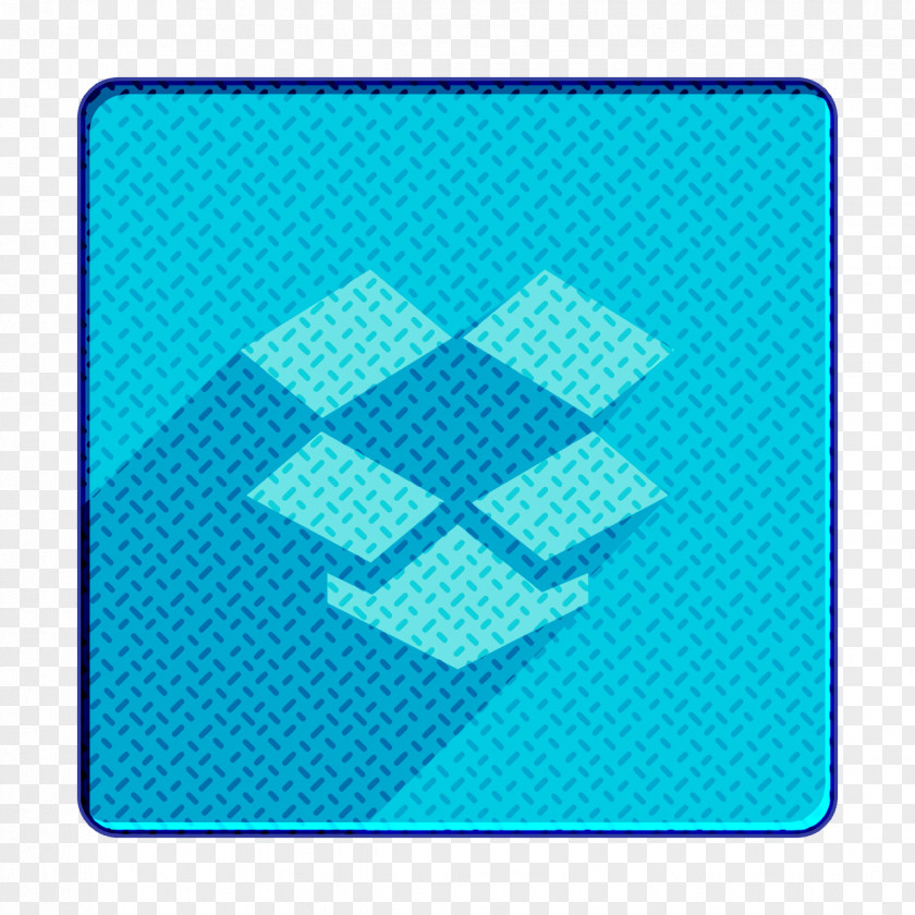 Electric Blue Azure Dropbox Icon Media Shadow PNG