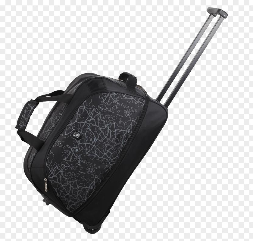 Black Luggage Handbag Suitcase Baggage Travel PNG