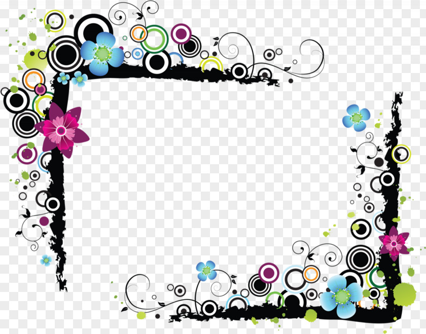Colorful Frame Ornament PNG