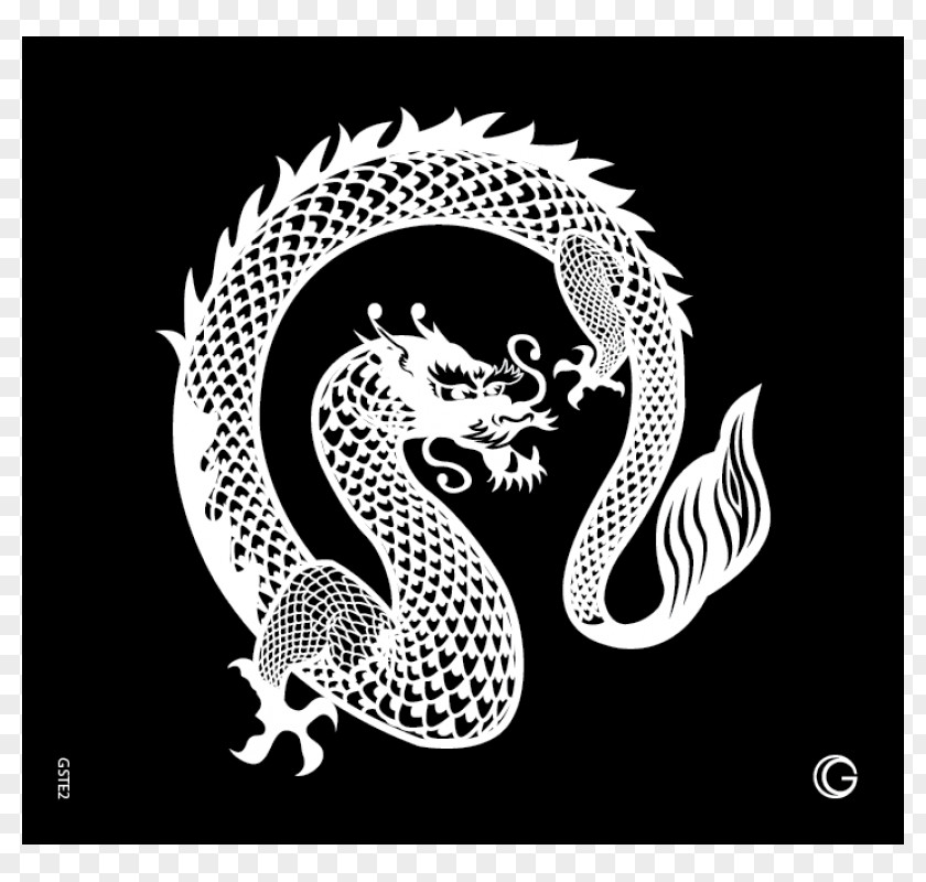Design Stencil Tattoo Art Dragon PNG