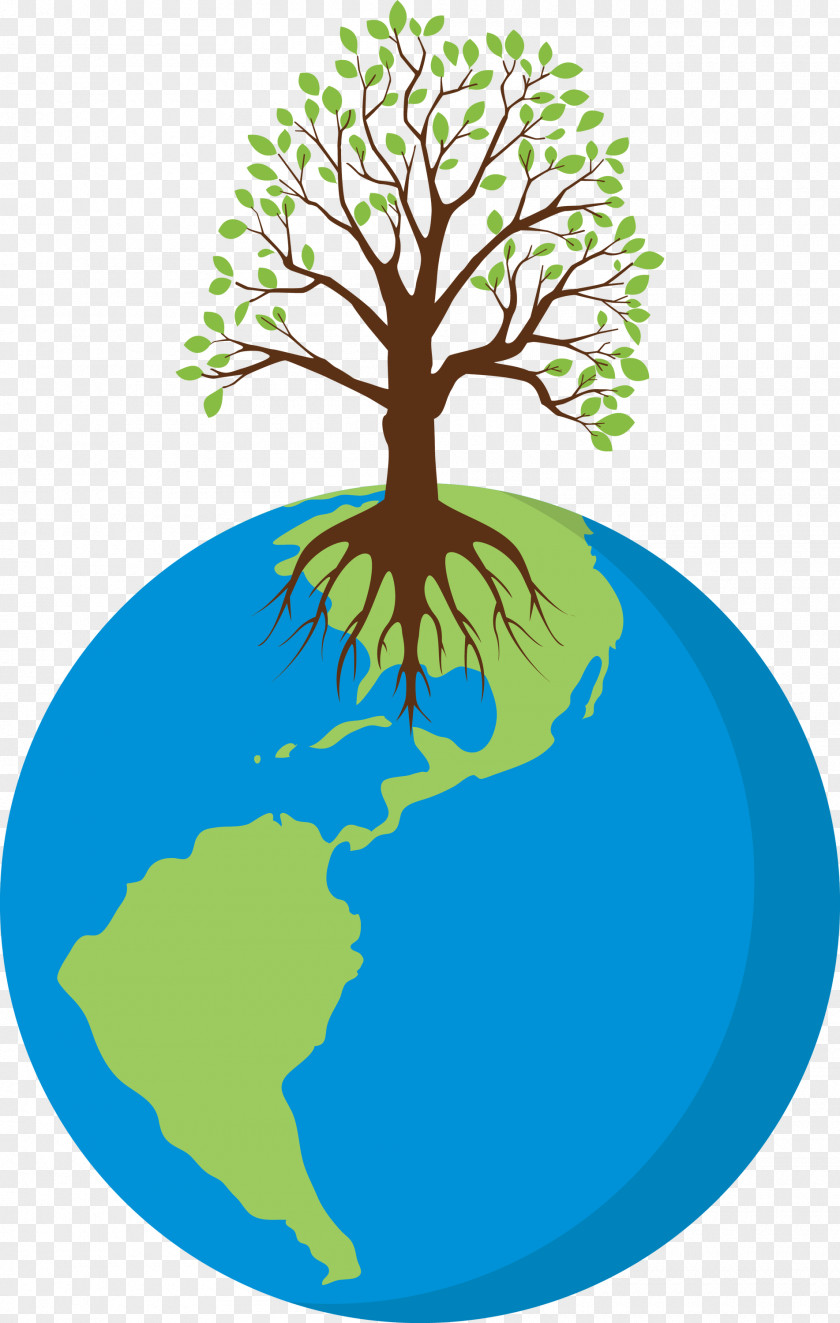 Earth Tree Go Green PNG