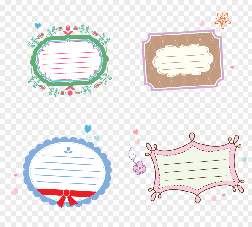 Exquisite Cartoon Sticker Notes Dialog Box Download PNG