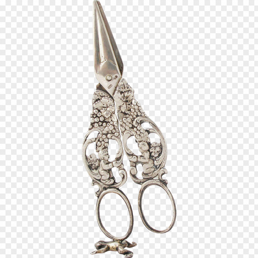 Scissors Earring Body Jewellery Silver Charms & Pendants PNG