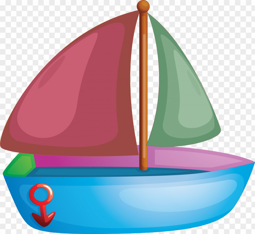 Sailboat Green Turquoise Water PNG