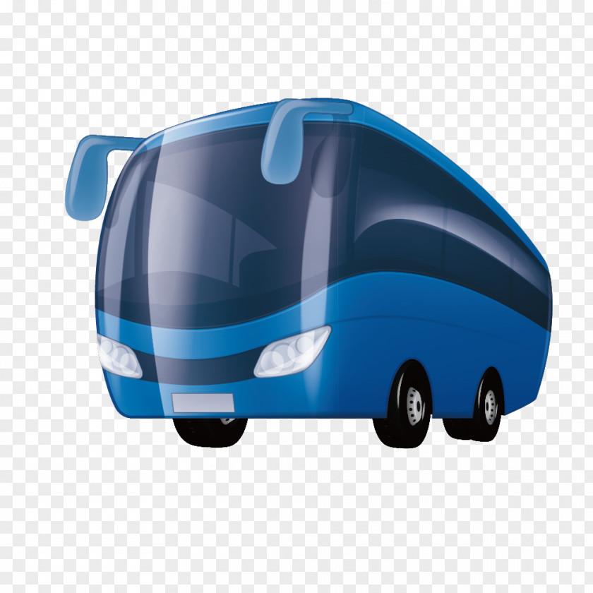 Vector Blue Bus Car Icon PNG