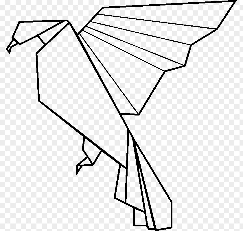 Colombe Line Art Drawing Origami PNG