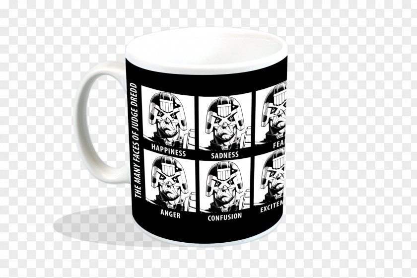 Judge Dredd Coffee Cup 2000 AD Mug PNG