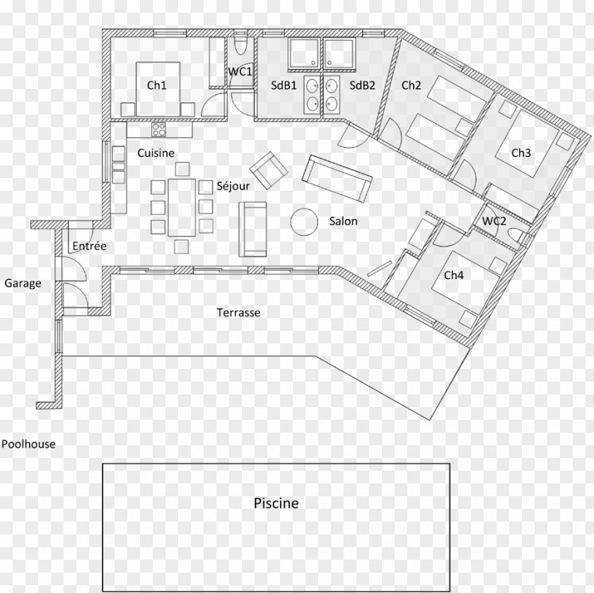 Ramen Terrasson-Lavilledieu House Floor Plan Villa Bathroom PNG